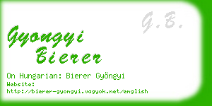 gyongyi bierer business card